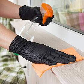 Нітрилові одноразові рукавички, 100 шт, чорні, розмір XL