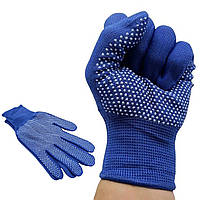 Рукавички перчатки робочі будівельні захисні для садівників з нейлоновим покриттям та ПВХ точками