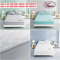 Водонепроникний наматрацник з наволочками 160х200х30
