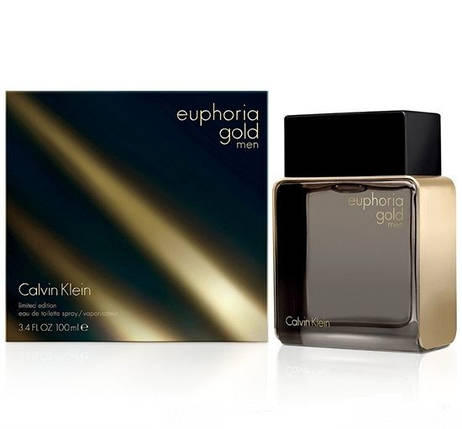Calvin Klein Euphoria Gold Men Limited Edition туалетна вода 100 ml. (Кельвін Кляйн Ейфорія Голд Мен Лімітед), фото 1
