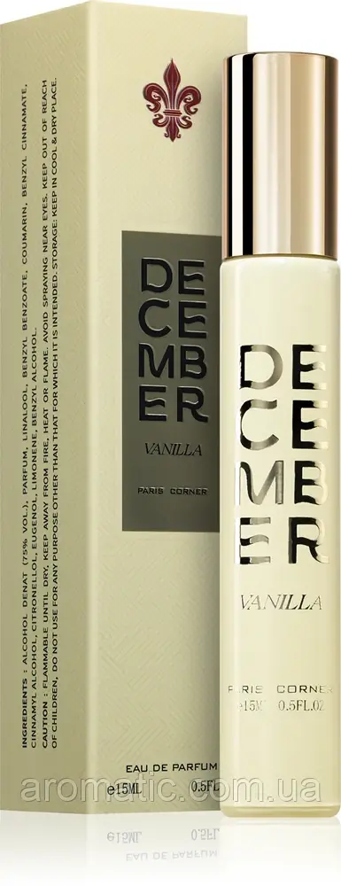 Paris Corner Oriental Collection December Vanilla парфумована вода унісекс 15 мл
