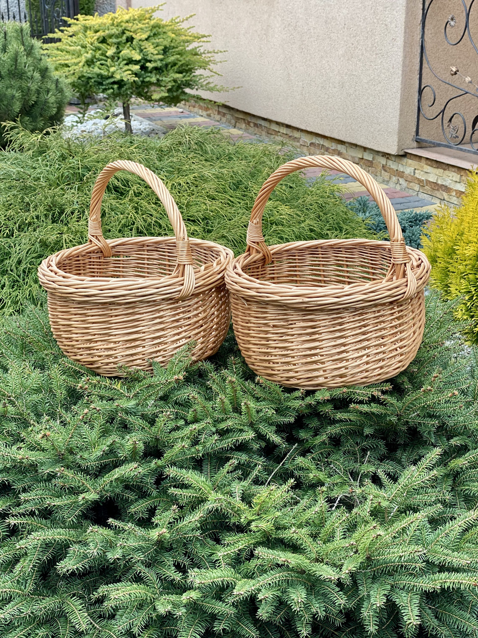 Корзина плетена з цільної лози. Арт: 079