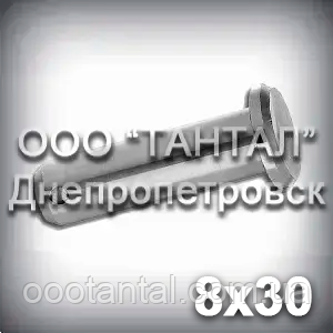 Палець — вісь 8х30 DIN 1444 В (ГОСТ 9650-80 тип 6) ISO 2341 сталевий оцинкований
