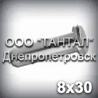 Палець — вісь 8х30 DIN 1444 В (ГОСТ 9650-80 тип 6) ISO 2341 сталевий оцинкований