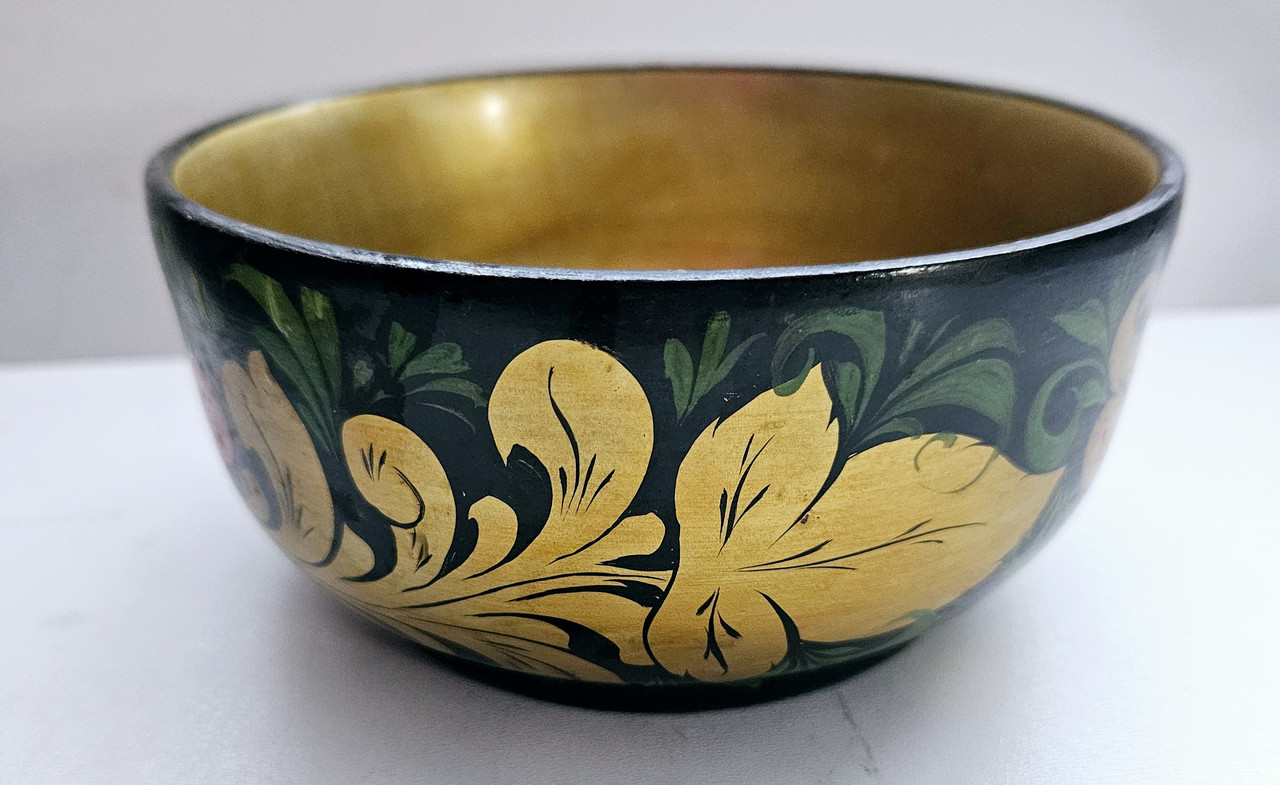 Дерев'яна мороженниця/крісманка з Петровим розписом, фото 1