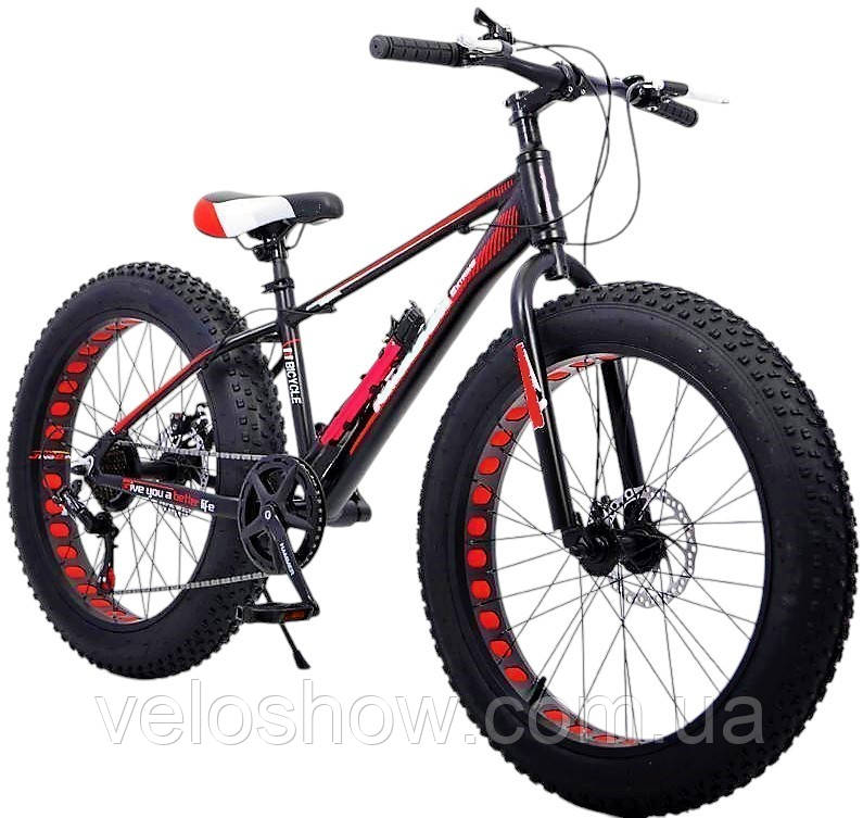 Алюмінієвий фетбайк 26/4.0 Hulk велосипед (fatbike) широкі колеса (рама 17/19)