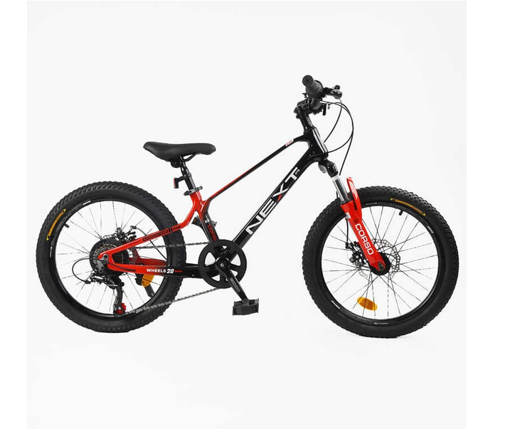 Велосипед CORSO 20" NEXT NX-20319 рама 11.5" магнієва чорний/червоний, фото 1