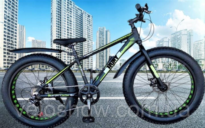 Алюмінієвий фетбайк 26/4.0 Hulk велосипед (fatbike) широкі колеса (рама 17/19)