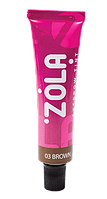 Фарба для брів Zola з колагеном Eyebrow Tint With Collagen № 03 Brown 15ml