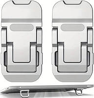 Підставка для ноутбука двойная, планшета самоклеюча регульована ніжка алюмінієва складна для охолодження