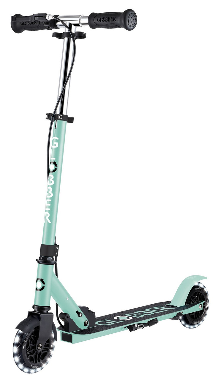 Самокат Globber Flow Element Junior Lights м'ятний колеса з підсвічуванням (729-206), фото 1