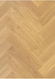 Паркетна дошка Floor`360 Дуб HERRINGBONE Ялинка 525 мм Масло brown filler, фото 3