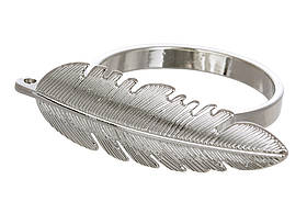 Металеве кільце для серветок Перо, D5.7*1.9см, колір - срібло (набір 6 шт)