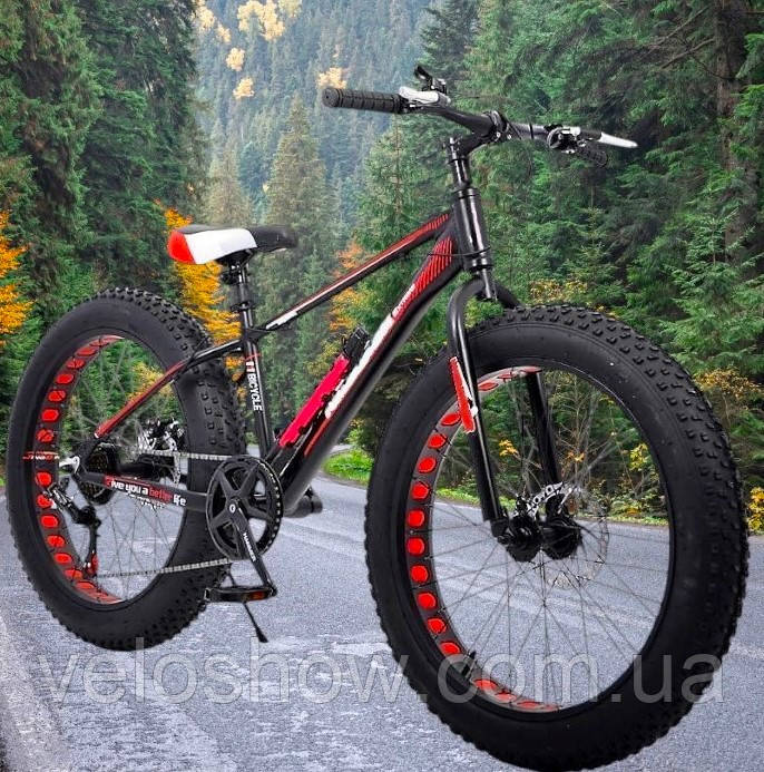 Алюмінієвий фетбайк 26/4.0 Hulk велосипед (fatbike) широкі колеса (рама 17/19)