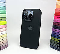 Чохол на iPhone 14 PRO MAX Silicone case мікрофібра силіконовий для айфона 14 ПРО МАКС Чорний Black cover