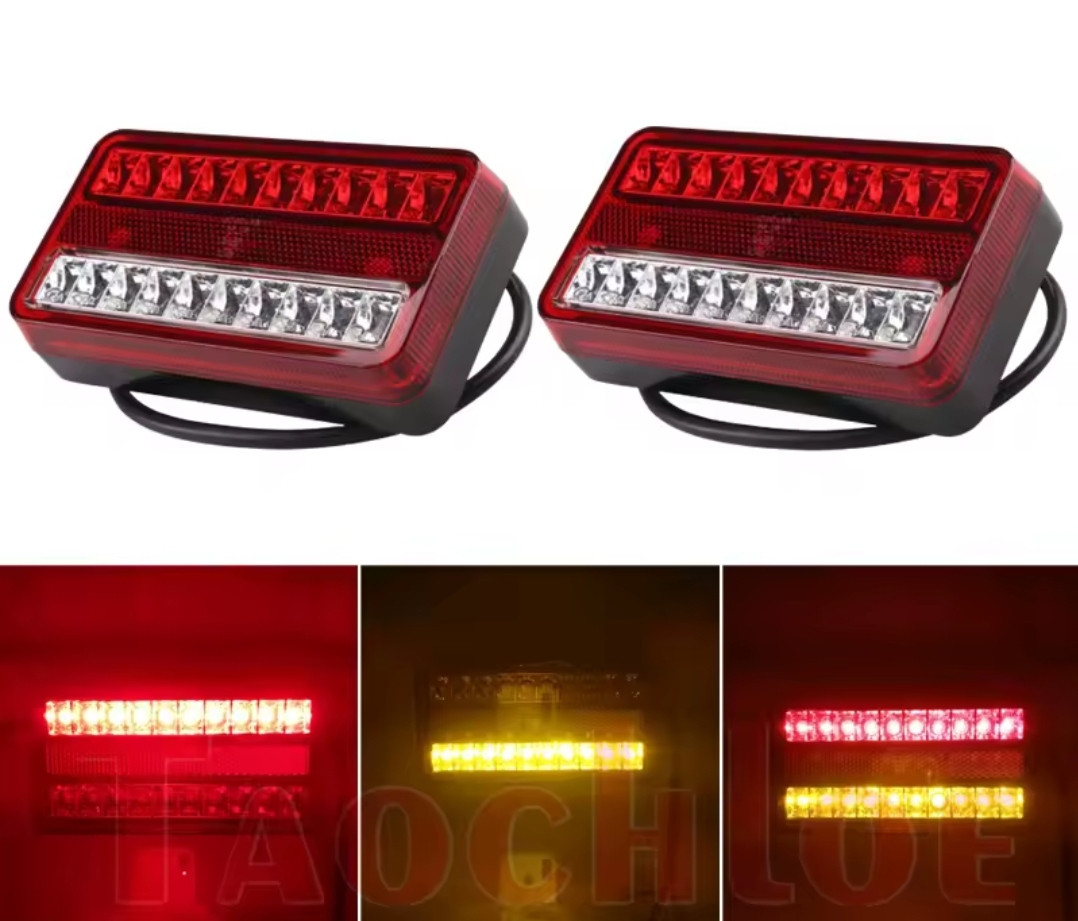 Ліхтар на причіп світлодіодний led задній 12v 2 шт.
стоп габарит поворот 148 мм*79 мм*31мм
