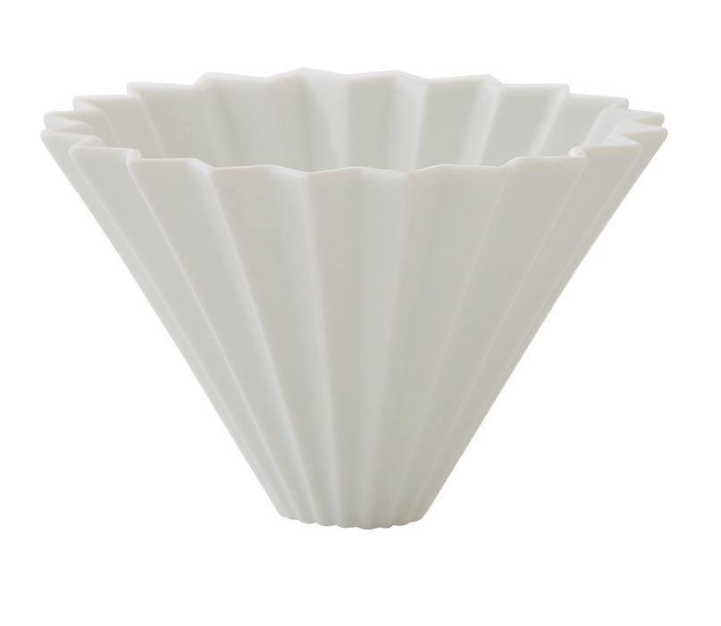 Пуровер для приготування кави порцеляновий Origami Dripper White