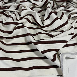 Двонитка 70% бавовна Туреччина 180 см 1,8/0,8 см Коричнева з білим