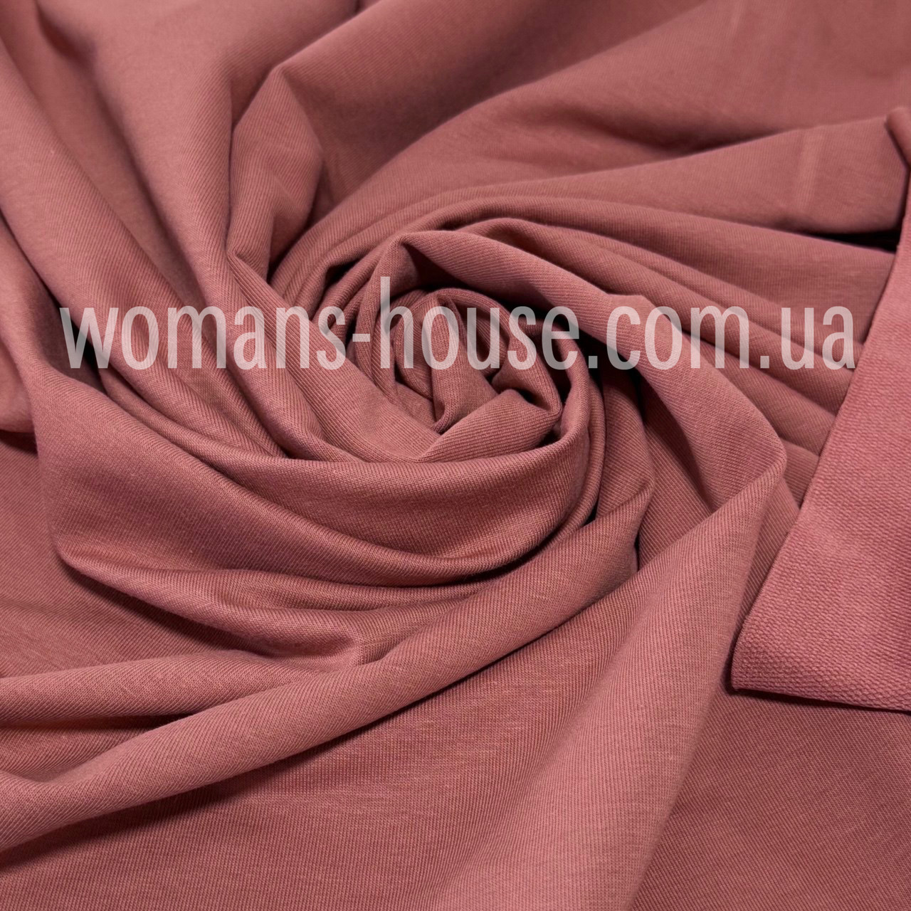Двонитка трикотаж 70% натуральна однотонн 180 см Туреччина Пудра, фото 1