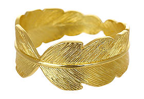 Металеве кільце для серветок Лист, D4.5*2см, колір - золото (набір 6 шт)