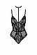 Мереживне сексуальне боді з чокером Kissable First Kiss Body Noir Handmade L/XL, фото 6