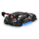 Машинка для дрифту Nissan GT-R 4WD дрифт машина на радіокеруванні Світло фар Підсвічування дна, фото 2