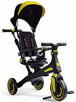 Дитячий триколісний велосипед-біговел 3в1 Starsky з батьківською ручкою, поворотним сидінням і капюшоном Жовтий