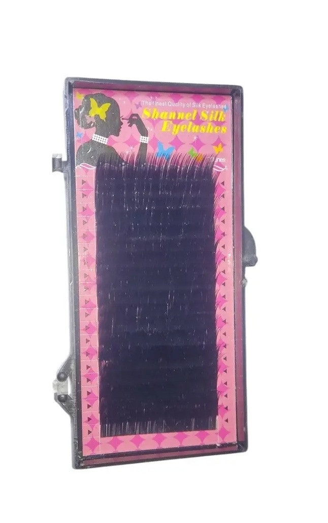 Шовкові вії Shannel Silk Eyelashes вигин С, товщина 0,1 мм, довжина 9 мм, 20 рядів