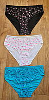 Жіночі труси бавовна, набір 3 шт., жіноча спідня білизна 50 р