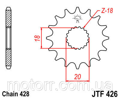 Зірка передня JT JTF426.14