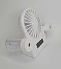 Вентилятор акумуляторний з водою та Led дисплеєм Mini Fan F8 білий 1200mAh, фото 4