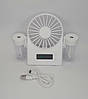 Вентилятор акумуляторний з водою та Led дисплеєм Mini Fan F8 білий 1200mAh, фото 3