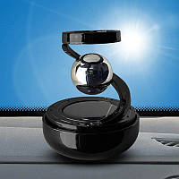 Автомобільний ароматизатор левітація Vert-03 з кулькою на сонячній батареї чорний із кріпленням на торпеду