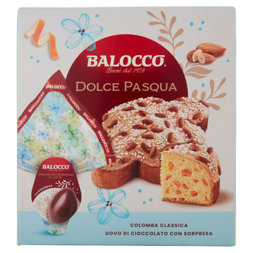 Пасхальний набір кекс та шоколадне яйце Balocco Confezione Dolce Pasqua Uovo Colomba 750г