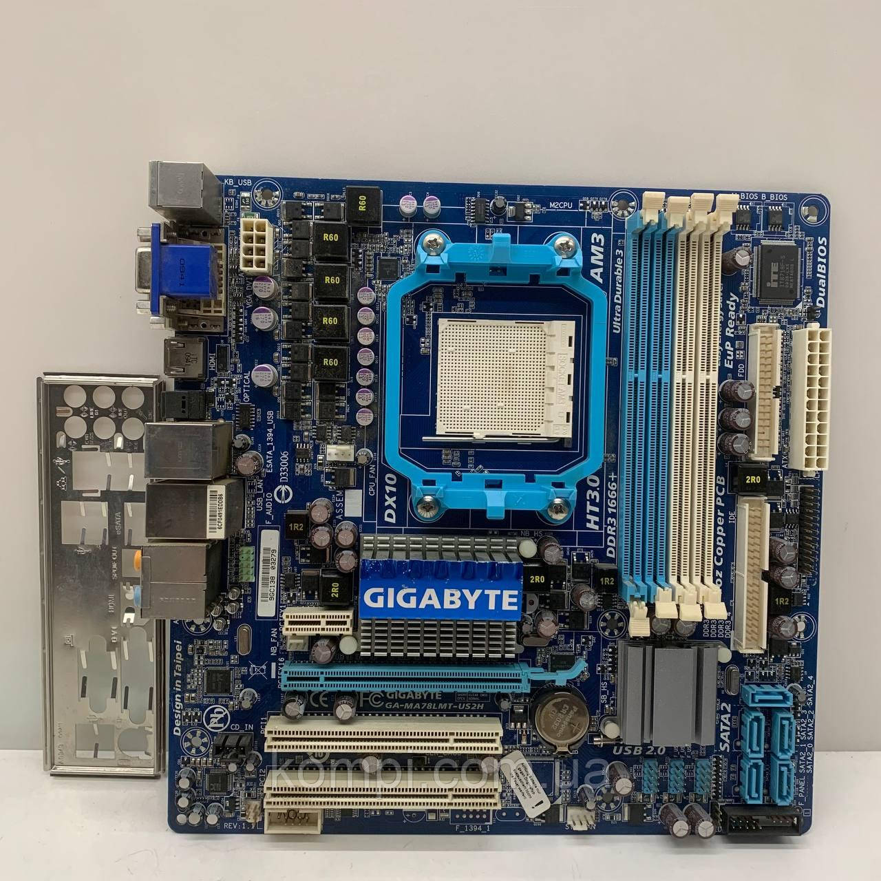 Материнська плата sAM3 Gigabyte GA-MA78LMT-US2H (Soket AM3,DDR3,HDMI,б/у)