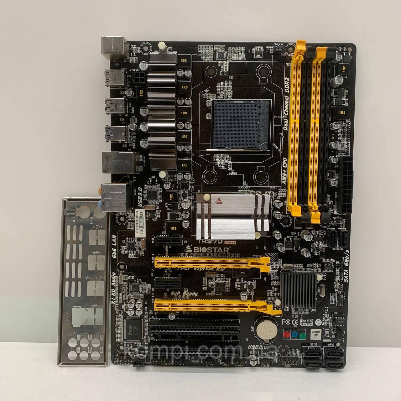 Материнська плата sAM3+ BIOSTAR TA970 (DDR3,AMD FX, 125W CPU Support, б/в)