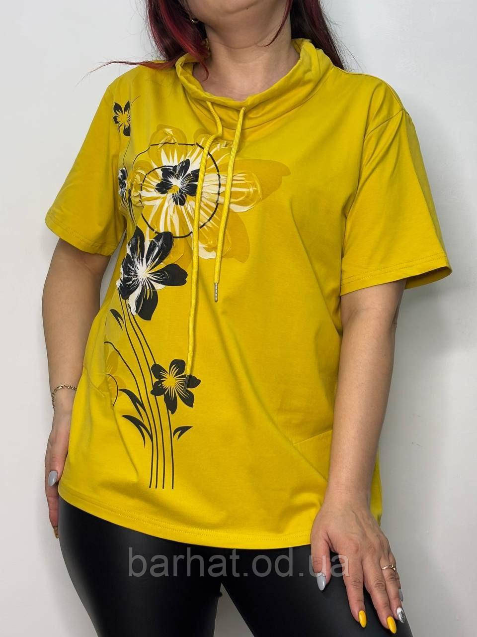 Жіноча футболка р.50-54 новинка 2025, фото 1
