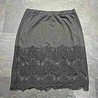 Юбка женская черная миди до колена