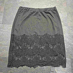 Спідниця жіноча чорна міді до коліна