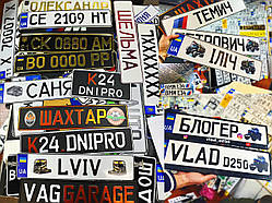 Сувенірний номер на лобове скло | Таблички для водіїв вантажівок, фур, автобусів.Дальнобійник