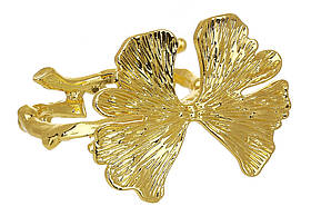 Металеве кільце для серветок Лист Гінкго, 5.5*4*5.9см, колір - золото (набір 6 шт)