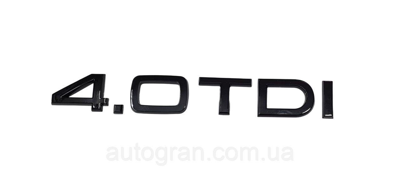 Емблема напис багажника Audi 4.0TDI чорна