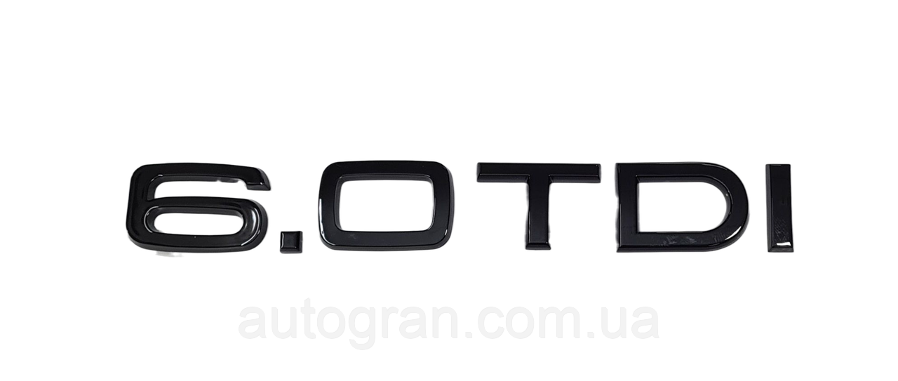 Емблема напис багажника Audi 6.0TDI чорний