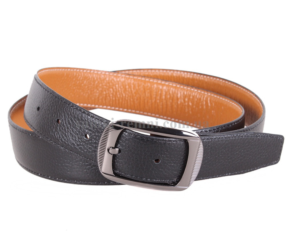 Жіночий ремінь з натуральної шкіри UK888-49 чорний, фото 1