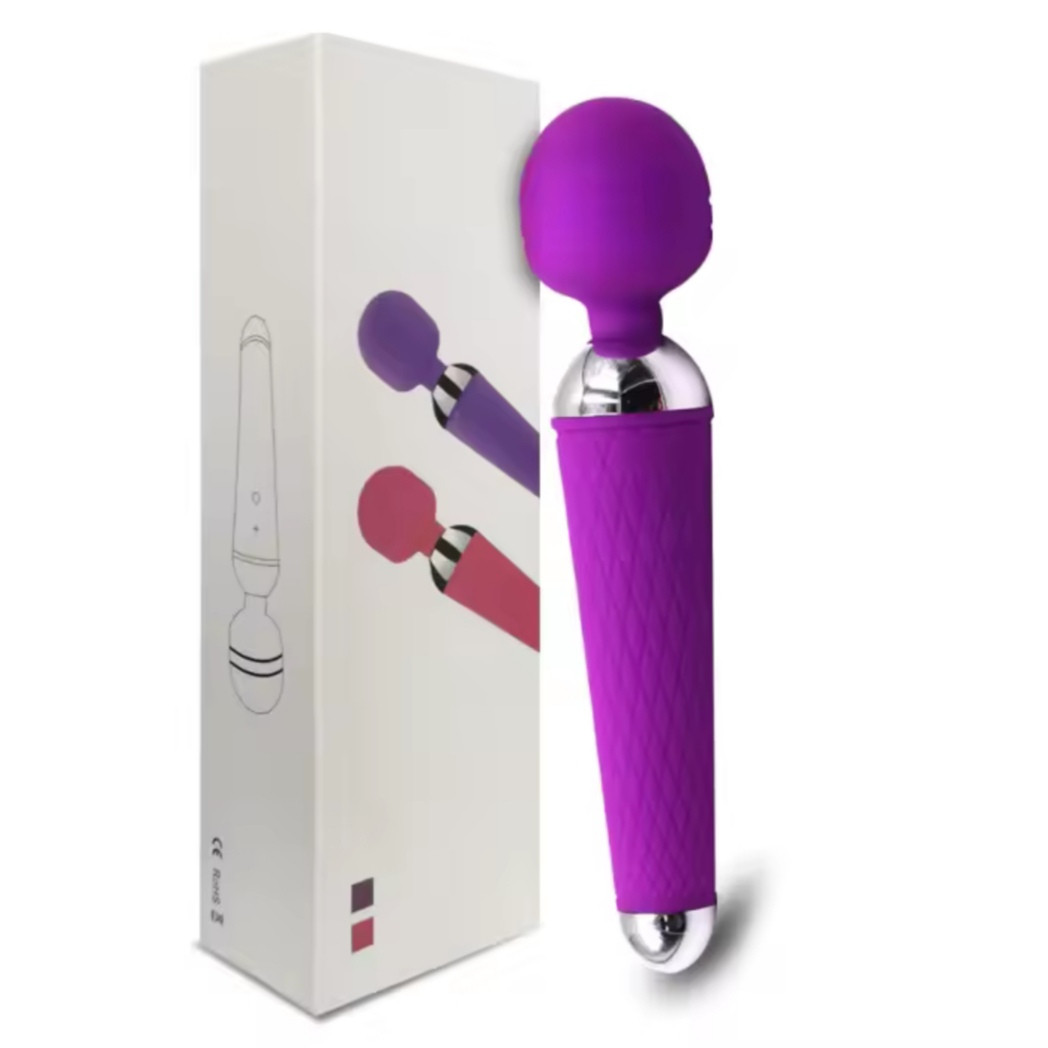 Вібромасажер мікрофон, колір фіолетовий, 10 режимів вібрації, фото 1