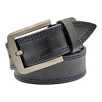 Ремінь чоловічий джинсовий шкіряний з кольровою строчкою 40 мм - купити оптом в Одесі
