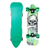 Дерев'яний скейтборд круїзер "Піщаний череп" колеса PU