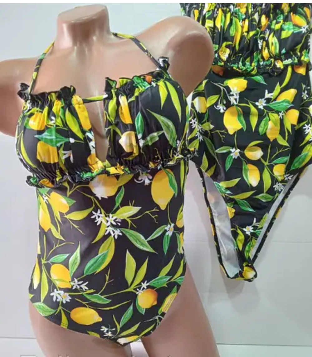 Суцільний купальник жіночий, яскраві забарвлення., фото 1