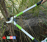 Гілкоріз садовий контактний професійний Sagawata, з ковадлом, телескопічний 675-1040 мм, редуктор, фото 6