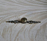 Меблева ручка на планці вінтажна під старовину бронза, фото 6